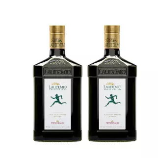 Huile d'olive extra vierge bouteille céramique - traits rouges