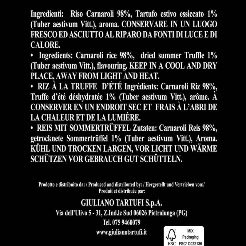 Carnaroli Reis mit Trüffel 350 gr Giuliano Tartufi Umbrien