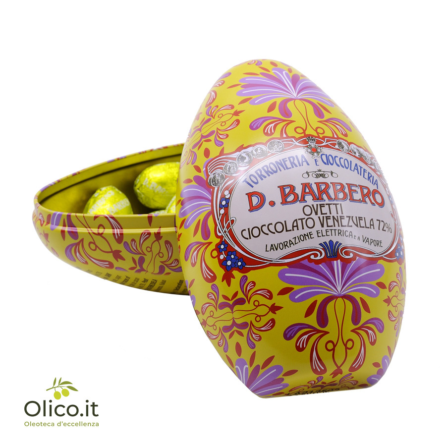 Barbero Scatola Uovo con Ovetti Cioccolato Fondente Venezuela 100 gr