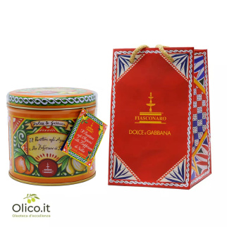 Panettone Fiasconaro Dolce and Gabbana Citrus and Saffron from Sicily Green  100 gr