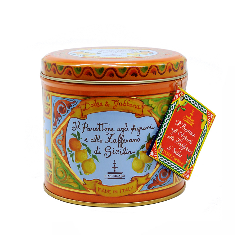 Panettone Fiasconaro Dolce and Gabbana Citrus and Saffron from Sicily  Orange 100 gr