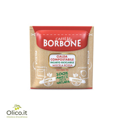 50 Dosettes Gaufre Café' BORBONE Mélange Bleu Ese 44 MM Filtre Papier