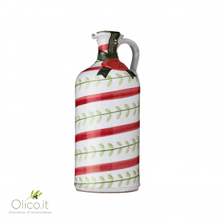 Handgemachter Keramiktopf “Foglie” mit native Olivenöl