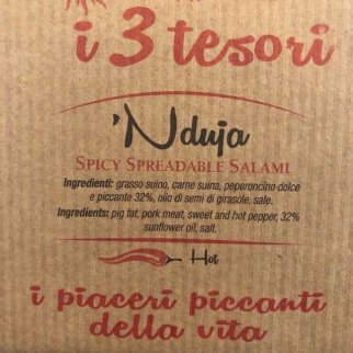 "I 3 Tesori" Typical Calabrian Sauces Trio: Bomba Calabrese, 'Nduja, Tropeana 180 gr x 3