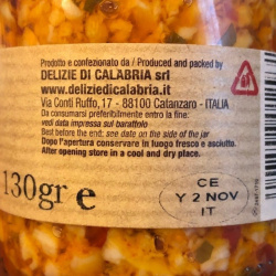 Garlic, oil and calabrian hot pepper condiment