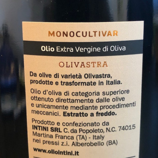 Olio Extra Vergine di Oliva Monocultivar Olivastra 500 ml