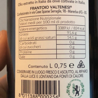 Extra Virgin Olive Oil "Il Frantoio" Valtenesi HS