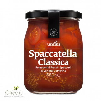 Classic "Spaccatella" datterino cherry tomatoes cut in half 550 gr