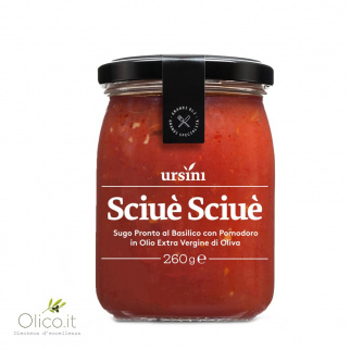 Sciuè Sciuè salsa lista de tomate y albahaca 260 gr
