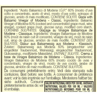 Gourmet-Glasur mit Balsamessig aus Modena IGP 150 ml x 6
