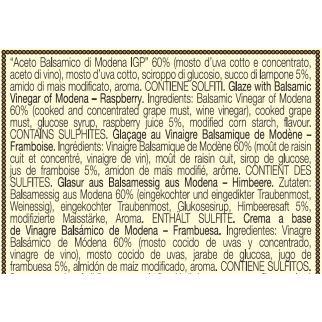 Glasur mit Balsamessig aus Modena IGP und Himbeere 150 ml