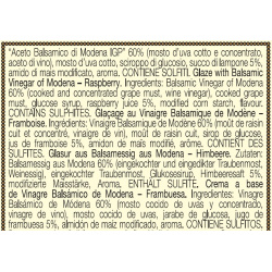 Crema hecha con Vinagre Balsámico de Modena IGP y Frambuesa 150 ml