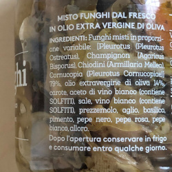 Misto Funghi dal fresco in Olio Extra Vergine di Oliva 260 gr