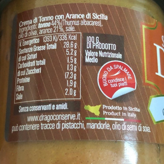 Crema de Atún con naranjas sicilianas 130 gr