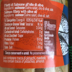 Salmon fillets in olive oil 200 gr