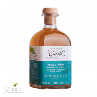 Organic Apple Cider vinegar Giusti unfiltered with "mother" 250 ml