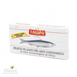 Filets d'anchois de Cantabrie à l'huile d'olive Extra Vierge 50 gr