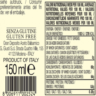 Crema a base di Aceto Balsamico di Modena IGP e Vaniglia 150 ml