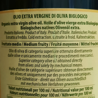 Huile d'Olive Extra Vierge Biologique Galantino