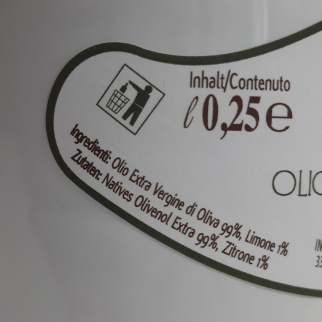 Orcio in Ceramica Condimento a base di Olio Extra Vergine di Oliva e Limone 250 ml