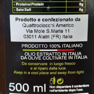 "Olivastro" 100% Itrana natives Olivenöl Quattrociocchi