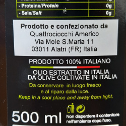 Olio Extra Vergine di Oliva Olivastro 100% Itrana Quattrociocchi