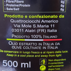 Huile Extra Vierge d'Olive Superbo 100% Moraiolo Quattrociocchi