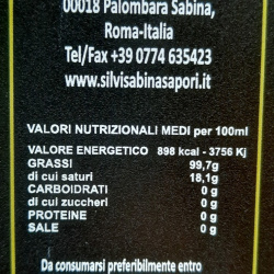 Extra Virgin Olive Oil PDO Sabina