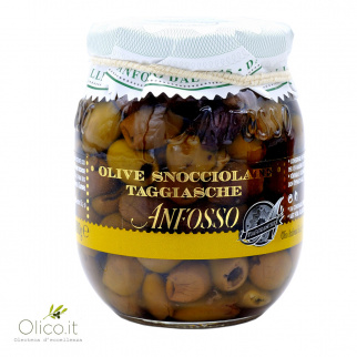 Entkernte Oliven Taggiasche in nativem Olivenöl