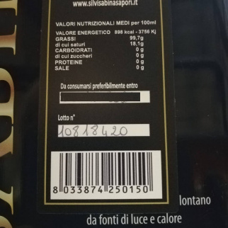 Extra Virgin Olive Oil PDO Sabina