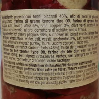 Kirschpaprika gefüllt mit Sardellen und Kapern