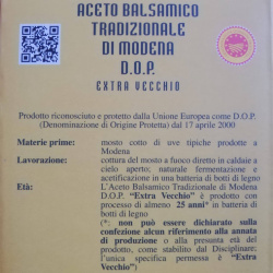 Traditional Balsamic Vinegar of Modena PDO Extravecchio 25 years Acetomodena