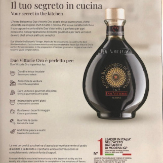 Balsamic Vinegar of Modena PGI Due Vittorie Oro Bag in Box 3 lt and Glass Bottle with doser cork 250 ml
