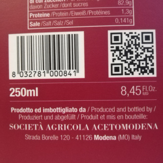 Vinaigre Balsamique de Modena IGP 