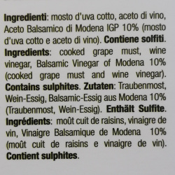 12 fûts - Condiment avec vinaigre balsamique de Modène IGP