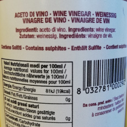 White Wine Vinegar aged in fine wooden barrels