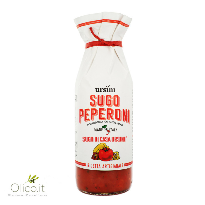 Sauce tomate 100 italien prête pour pâtes aux poivrons 500 gr Ursini