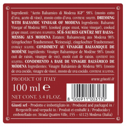 Balsamic Vinegar of Modena PGI 3 Gold Medals "Riccardo Giusti" 100 ml