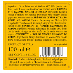 Balsamic Vinegar of Modena PGI 4 Gold Medals "Quarto Centenario" 100 ml
