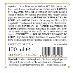 Wooden Coffer Complete Collection Balsamic Vinegar of Modena Giuseppe Giusti 100 ml x 5