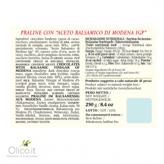 Pralines met Balsamico Azijn van Modena 250 gr