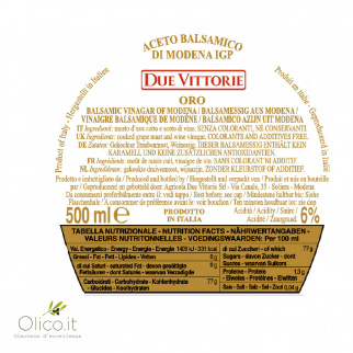 Balsamic Vinegar of Modena PGI Oro Due Vittorie