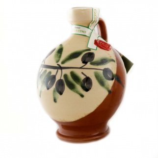 Handmade Ceramic Jar "Robin" with Extra Virgin Olive Oil