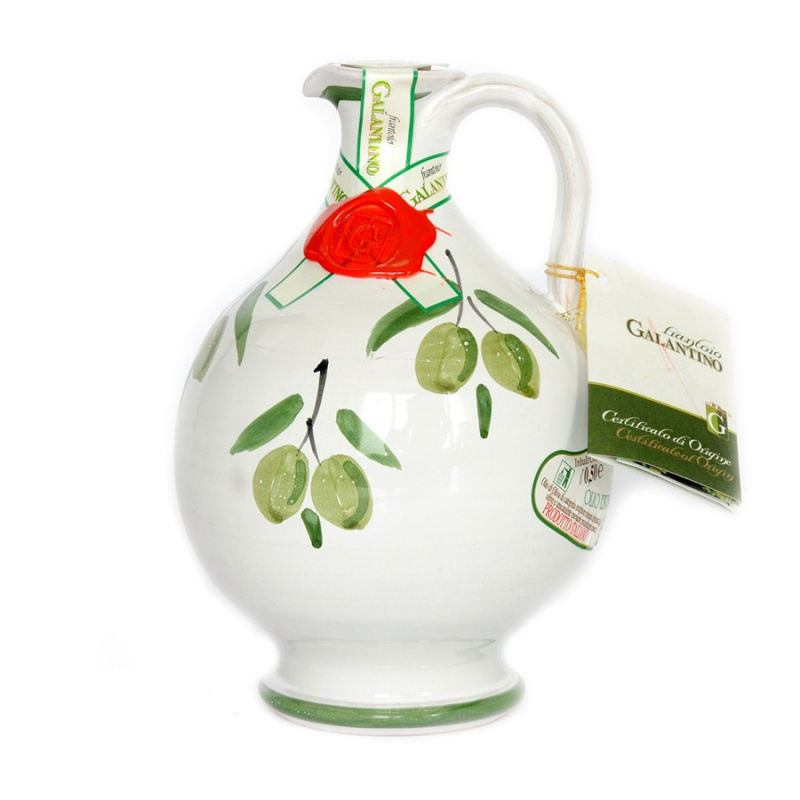 Handmade Ceramic Jar "Rita" with Extra Virgin Olive Oil