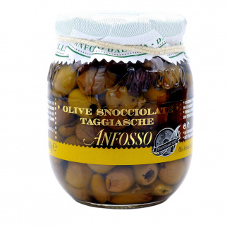 Entkernte Oliven Taggiasche in nativem Olivenöl