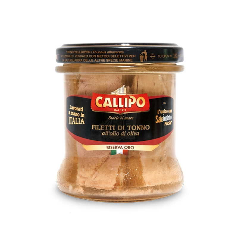 Callipo Tuna fish fillets in olive oil Riserva Oro 150 gr