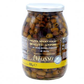 Pitted Riviera Olives in Extra Virgin Olive Oil 