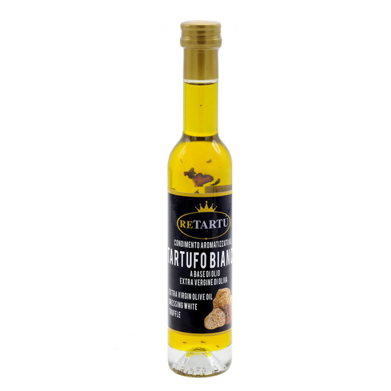 Condiment aromatisé à la truffe blanche à base d'Huile Extra Vierge d'Olive 100 ml
