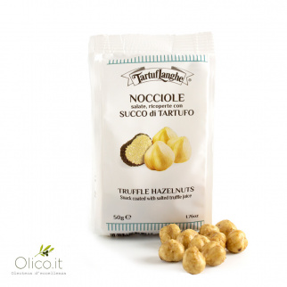 Salted hazelnuts covered with truffle juice 50 gr