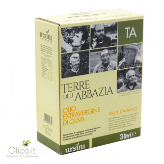 Aceite de oliva virgen extra Terre dell'Abbazia 3 lt